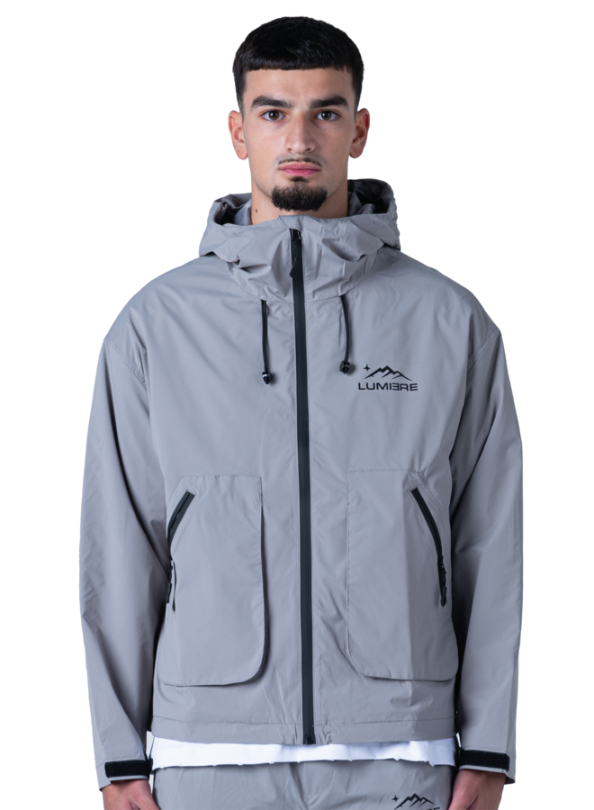 Lumi-Tex Contrast Zipper Jacket Grey
