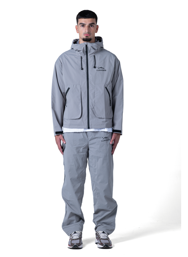 Lumi-Tex Contrast Zipper Jacket Grey
