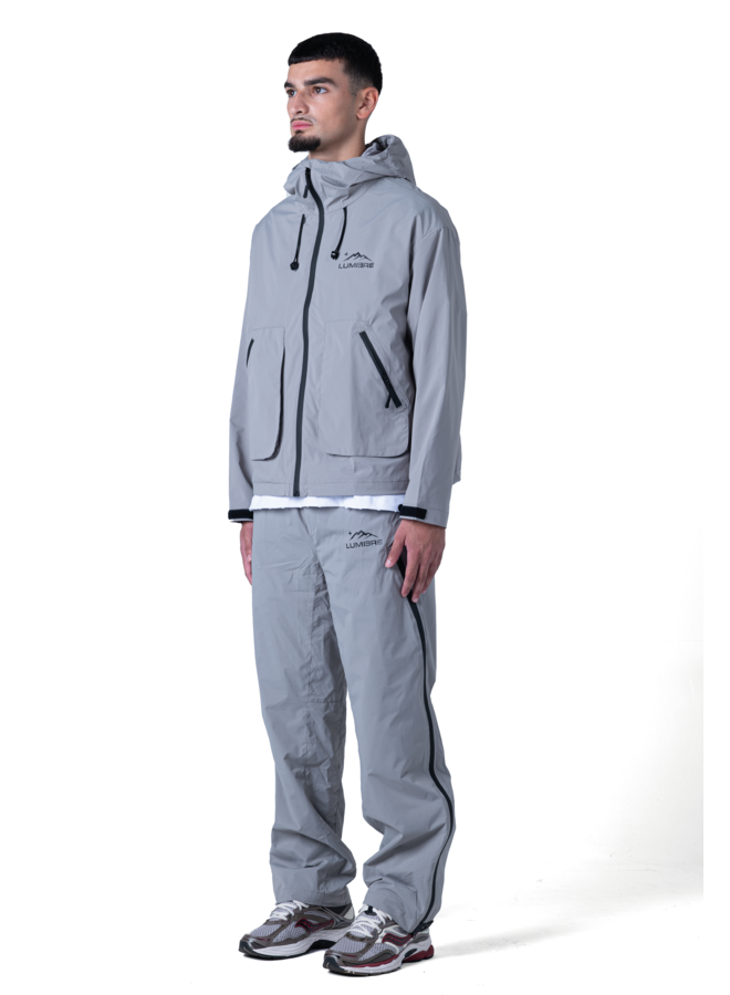Lumi-Tex Contrast Zipper Jacket Grey