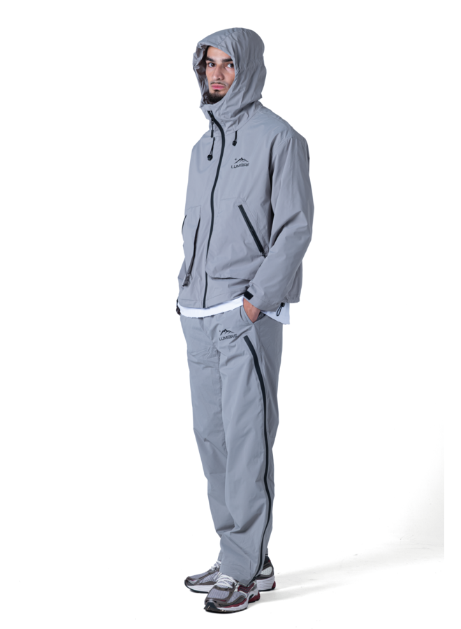 Lumi-Tex Contrast Zipper Jacket Grey