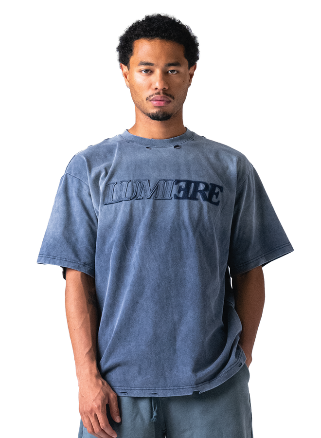Fade Logo T-shirt Washed Blue
