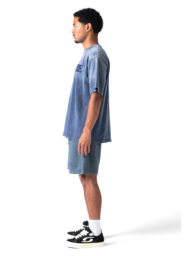 Fade Logo Short Washed Blue