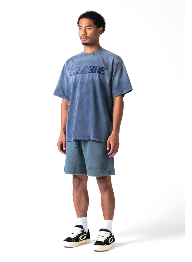 Fade Logo Short Washed Blue