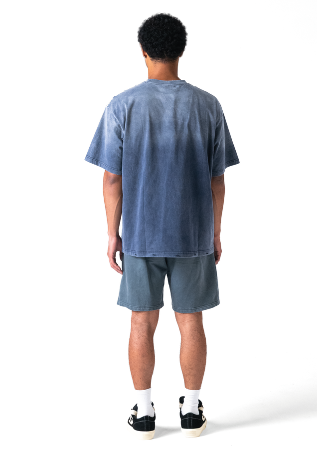 Fade Logo Short Washed Blue