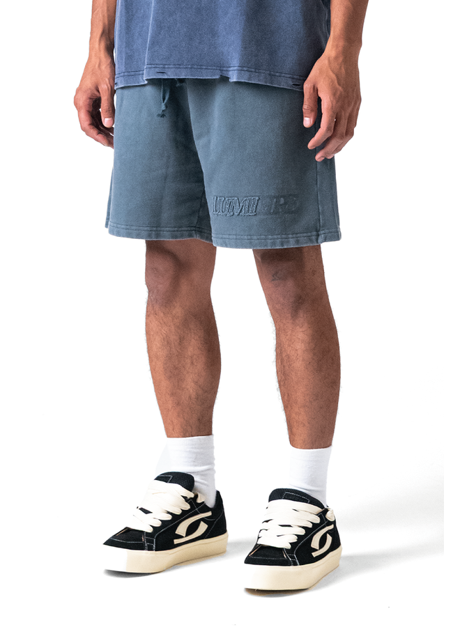 Fade Logo Short Washed Blue