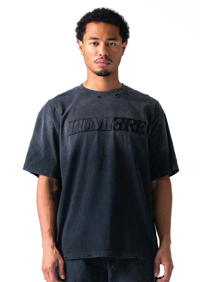 Fade Logo T-shirt Washed Black