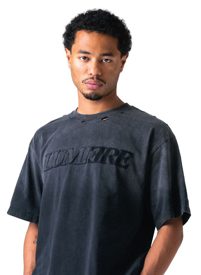 Fade Logo T-shirt Washed Black