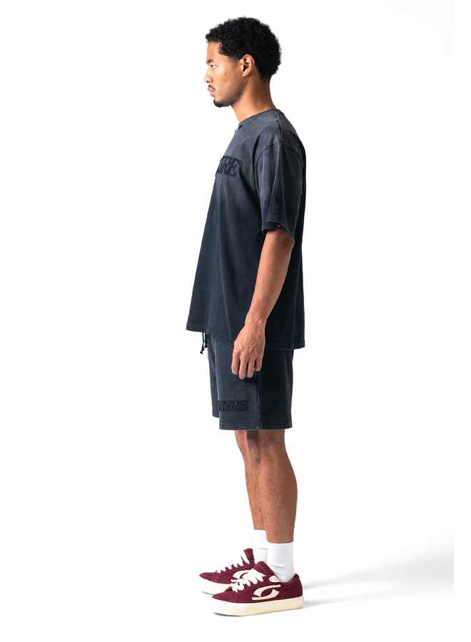 Fade Logo Short Washed Black