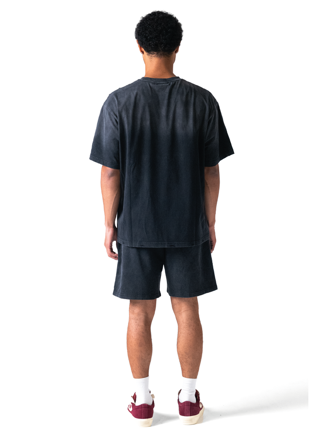 Fade Logo Short Washed Black