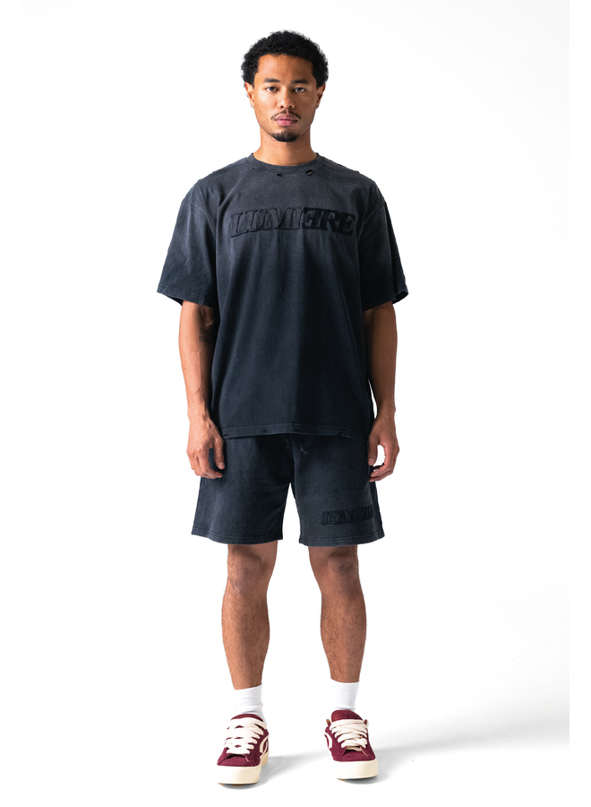 Fade Logo Short Washed Black