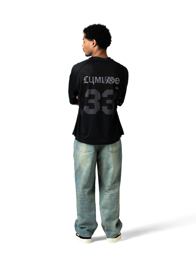Black Mesh Wave Jersey 33