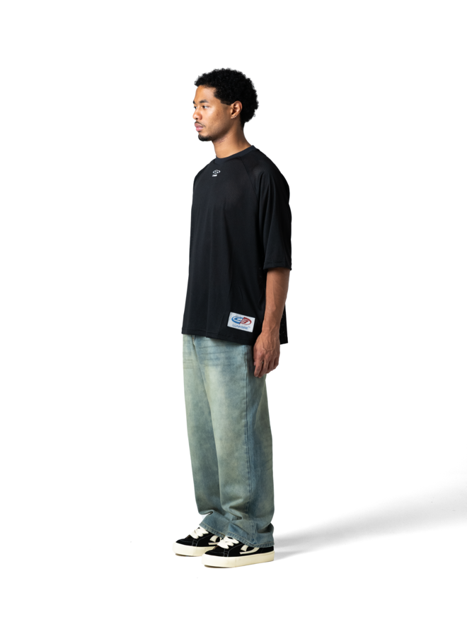 Black Mesh Wave Jersey 33