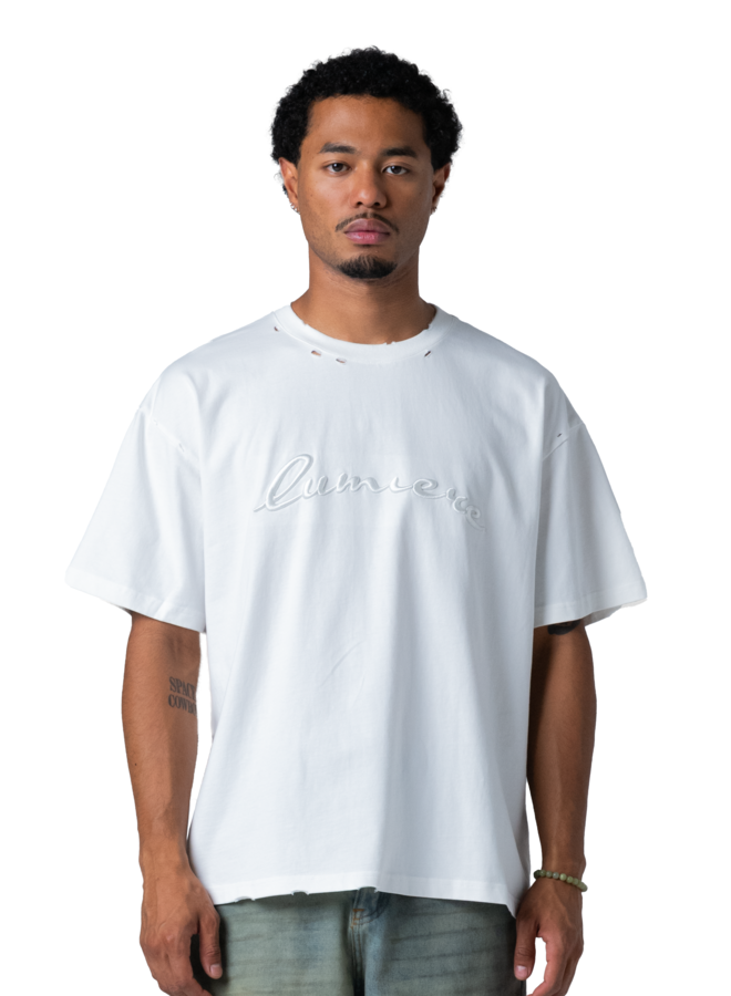 Lumi3re 3D Embroidery T-shirt White