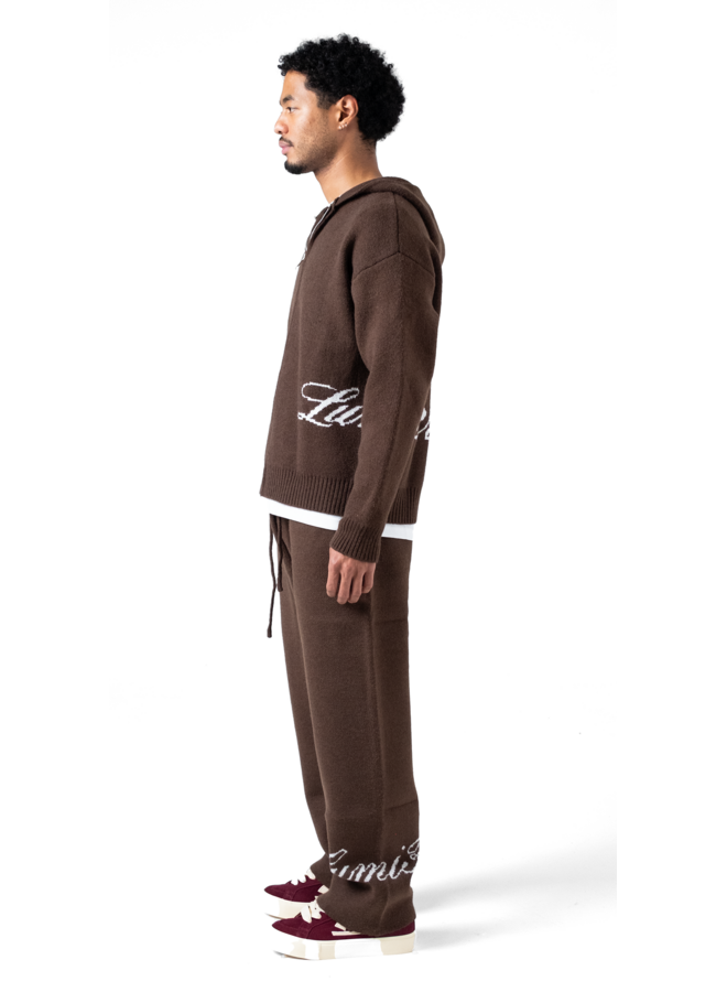 The Lumi3re Zipper Hoodie Brown