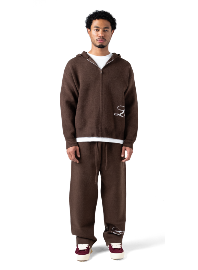 The Lumi3re Knitted Pants Brown