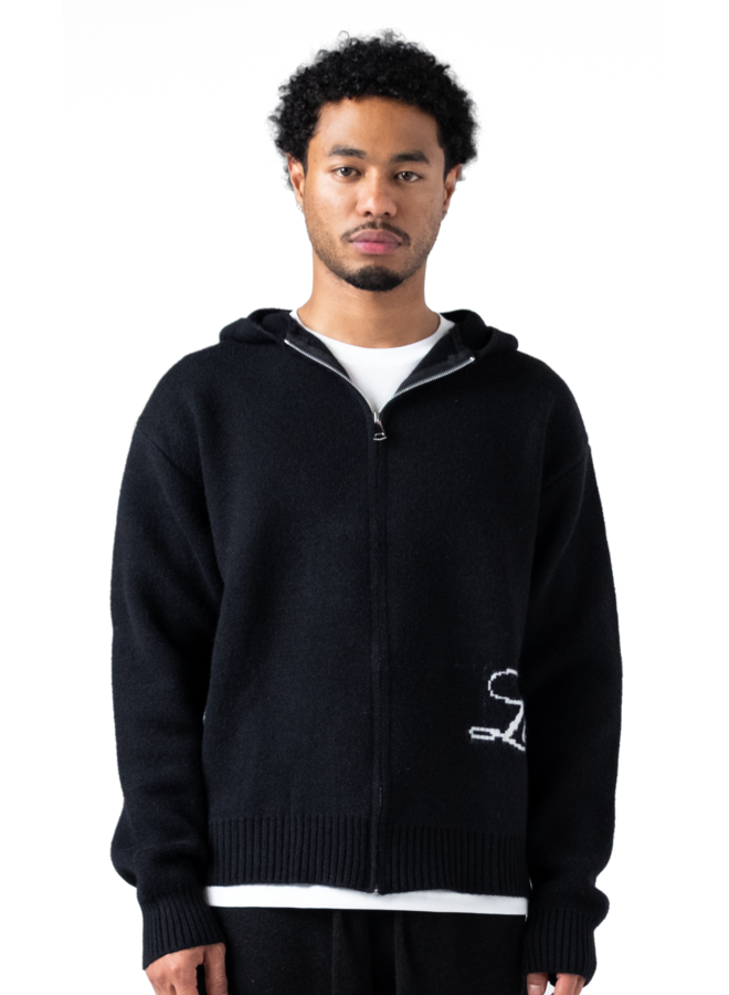 The Lumi3re Zipper Hoodie Black