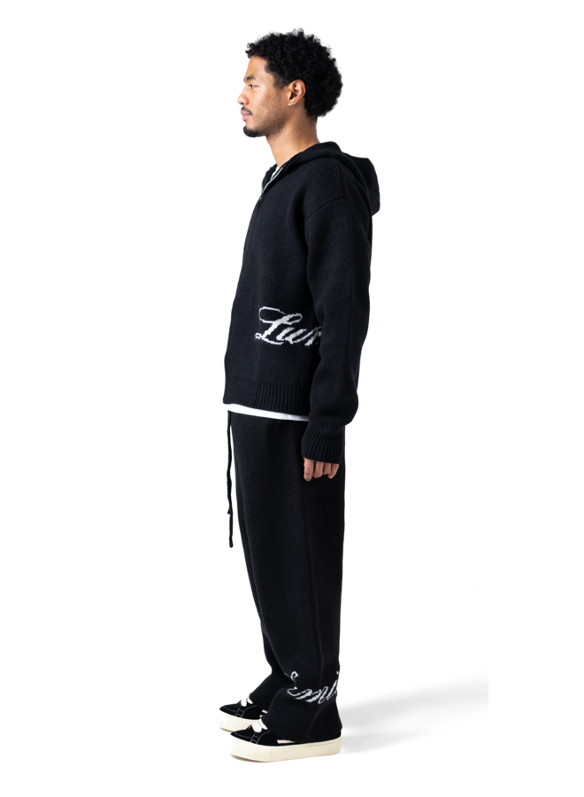 The Lumi3re Knitted Pants Black