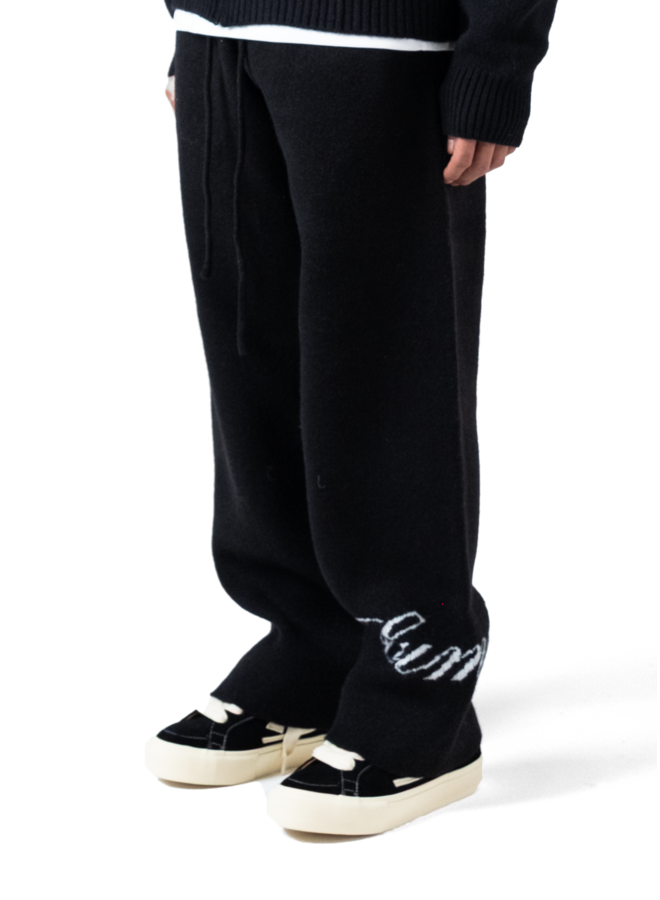 The Lumi3re Knitted Pants Black