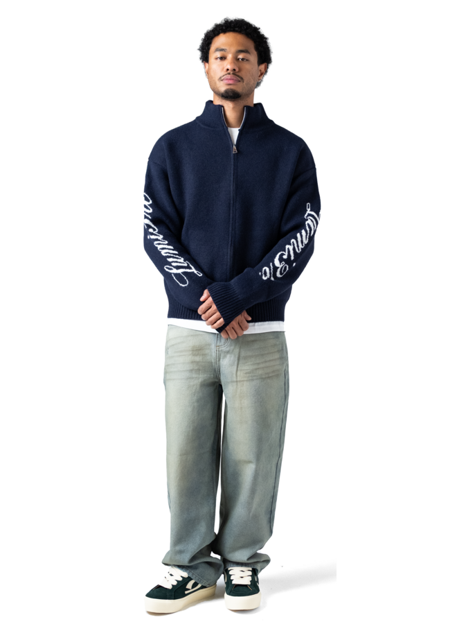 The Lumi3re Cardigan Dark Blue