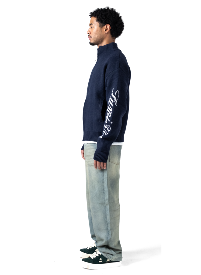 The Lumi3re Cardigan Dark Blue