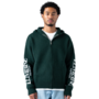 The Republique Knitted Zipper Hoodie Green