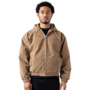 Suede Republique Beige Hooded Jacket
