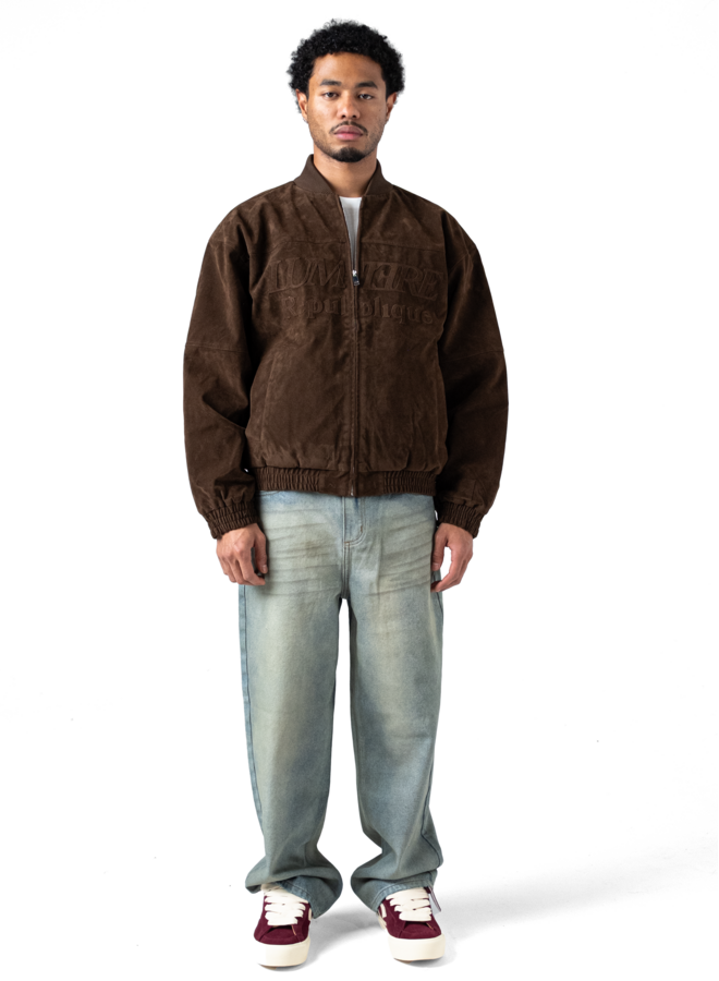 Suede Republique Dark Brown Jacket