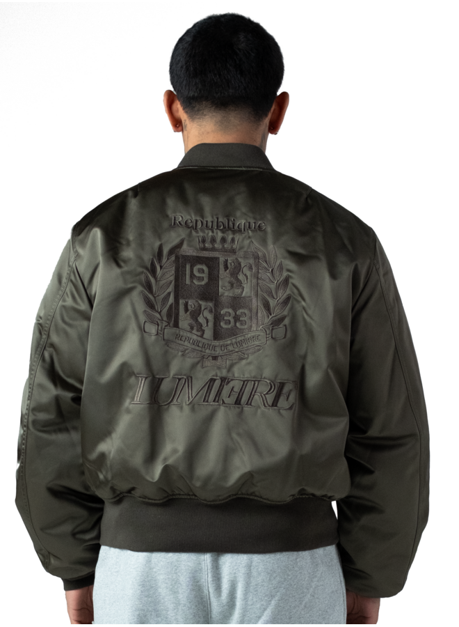 Republique Nylon Bomber Jacket Green