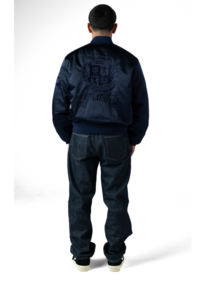 Republique Nylon Bomber Jacket Blue