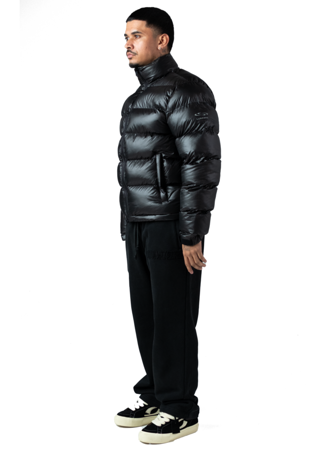 The Wave Hoodless Puffer Jacket Black