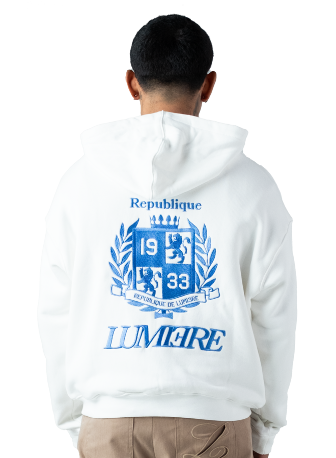 Republique Zipper Hoodie White