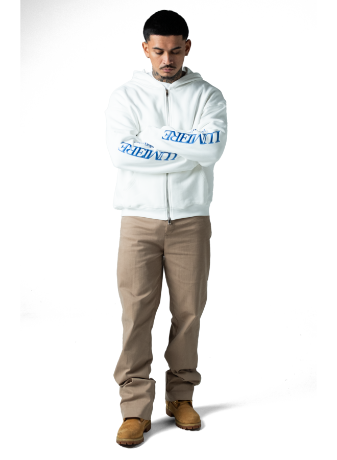 Republique Zipper Hoodie White