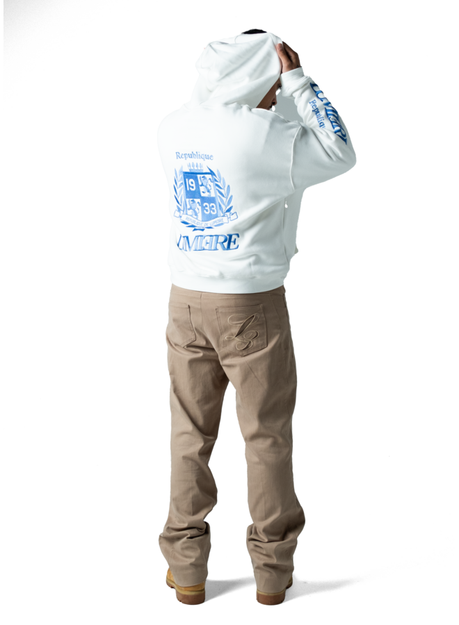 Republique Zipper Hoodie White