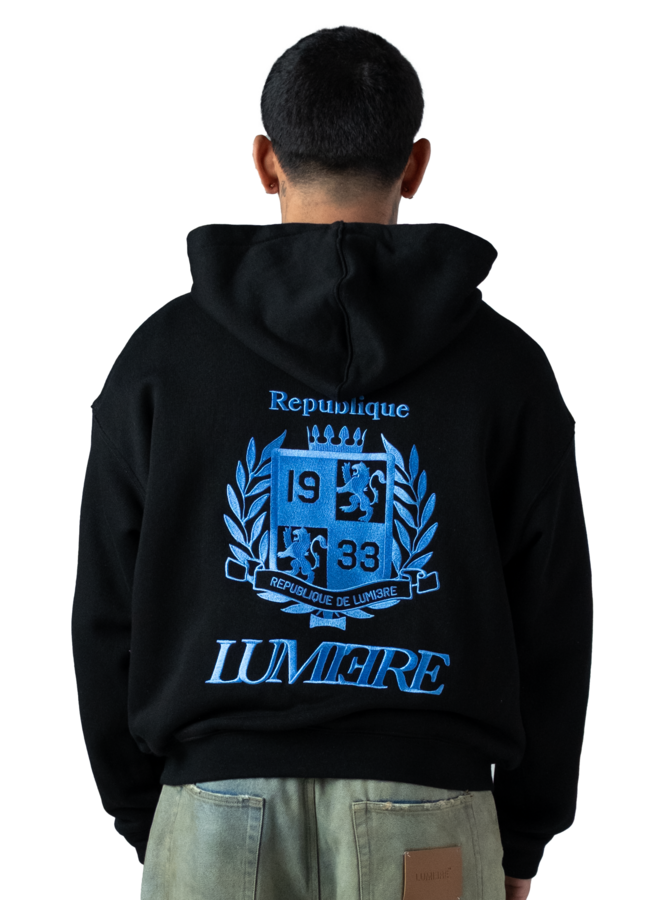 Republique Zipper Hoodie Black