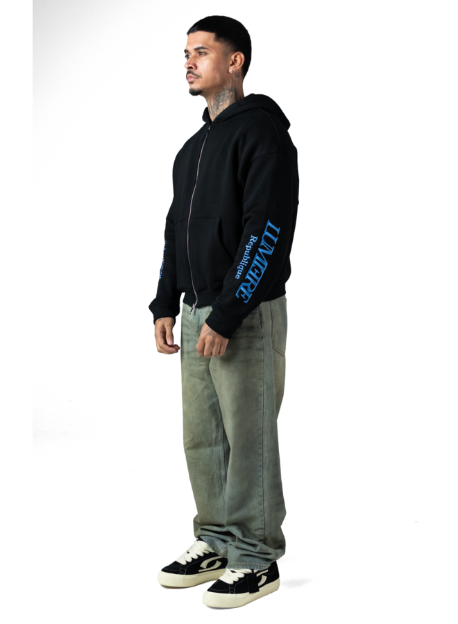 Republique Zipper Hoodie Black
