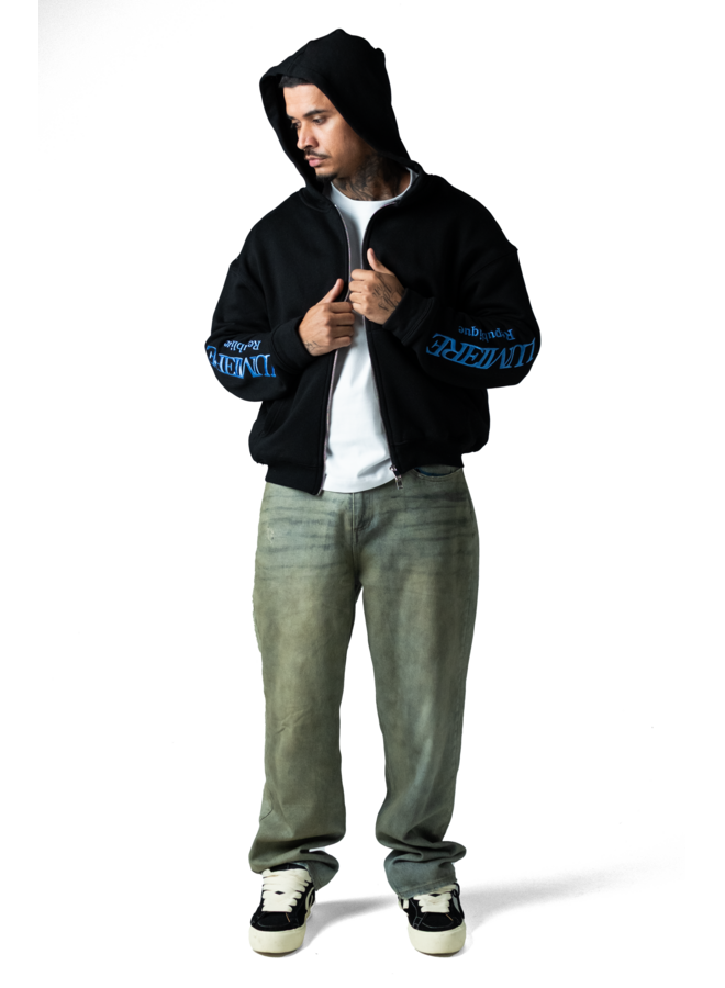 Republique Zipper Hoodie Black