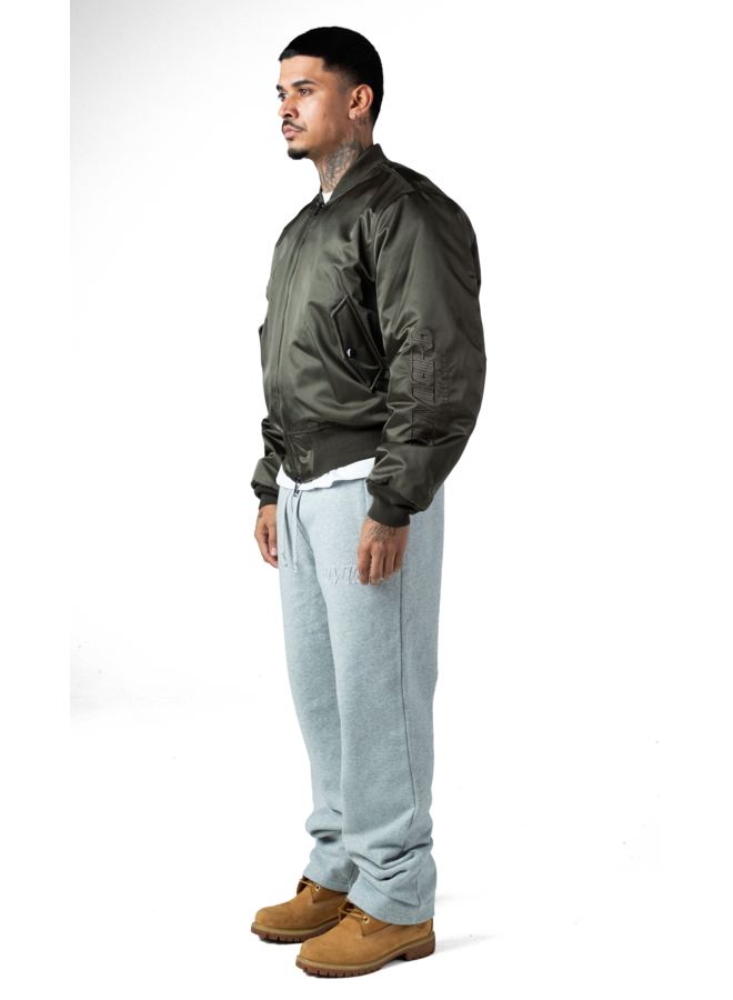 Republique Nylon Bomber Jacket Green