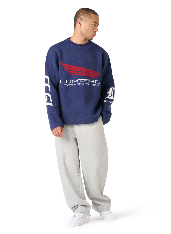 The Knitted Motors Jersey Blue