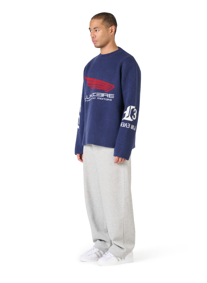 The Knitted Motors Jersey Blue