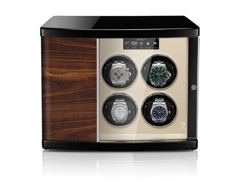 Modalo Uhrenbeweger TIMELESS Uhrenbeweger für 6 Uhren Walnuss