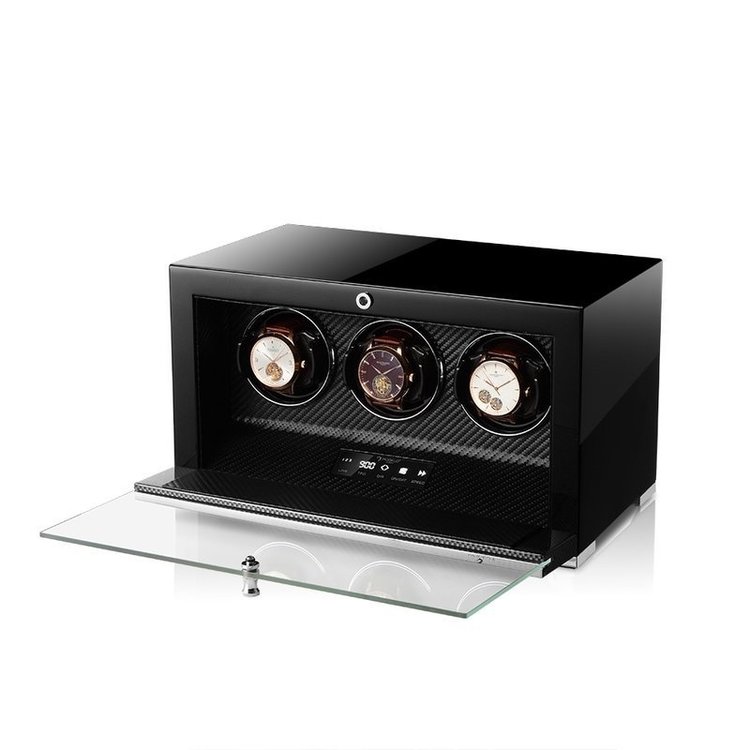 Modalo Uhrenbeweger CLASICO PREMIUM Uhrenbeweger 3 Uhren carbon-schwarz