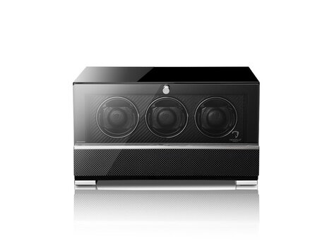 Modalo CLASICO PREMIUM Uhrenbeweger 3 Uhren carbon-schwarz