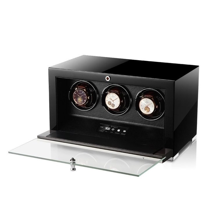 Modalo Uhrenbeweger CLASICO PREMIUM Uhrenbeweger 3 Uhren makassar-schwarz