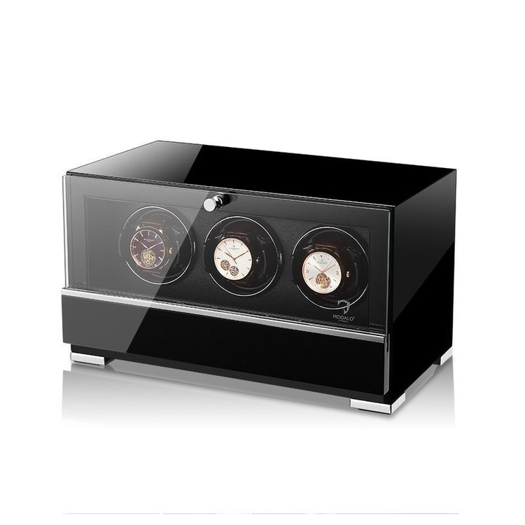 Modalo CLASICO PREMIUM Uhrenbeweger 3 Uhren schwarz