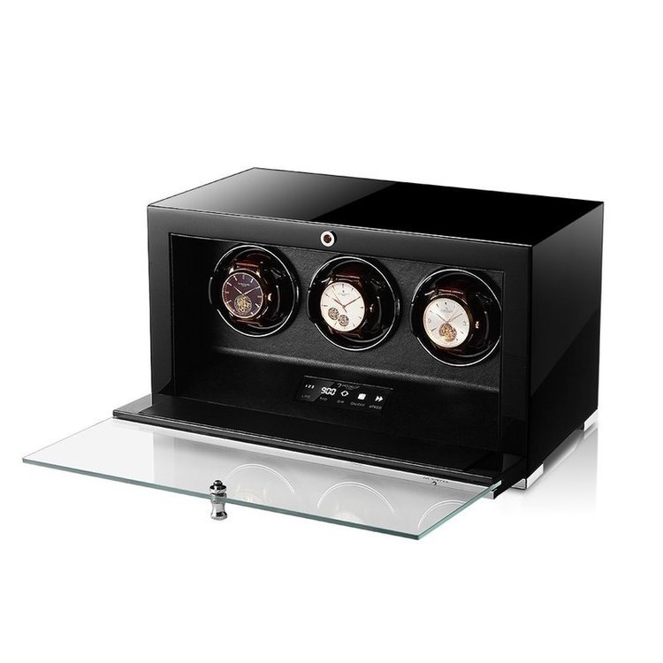 Modalo CLASICO PREMIUM Uhrenbeweger 3 Uhren schwarz