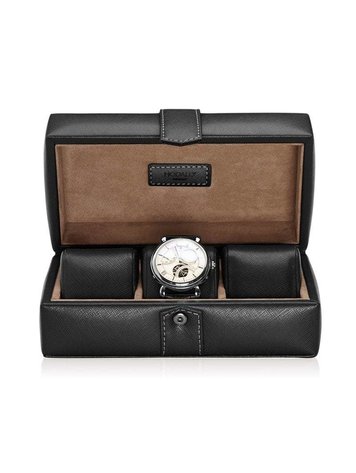 Modalo Uhrenbeweger Uhrenbox Gallante für 3 Uhren Schwarz