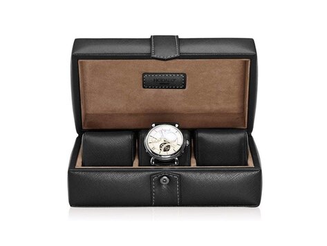 Modalo Uhrenbox Gallante für 3 Uhren Schwarz
