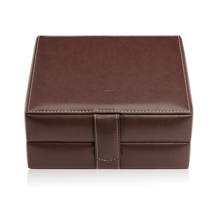 Modalo Uhrenbox Gallante für 6 Uhren Braun