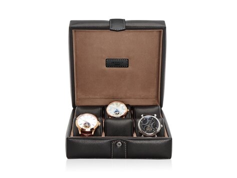 Modalo Uhrenbox Gallante für 6 Uhren Schwarz
