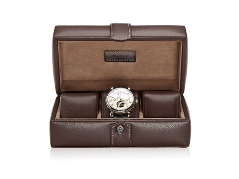 Modalo Uhrenbox Gallante für 3 Uhren Braun